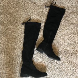 Black over the knee boots